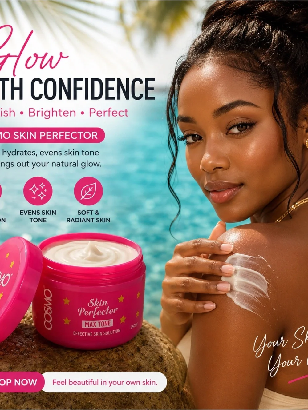Glow White Whitening Body Cream — Pink